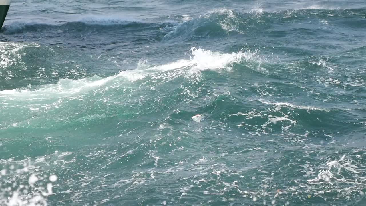 Choppy Ocean Waves with Whitecaps