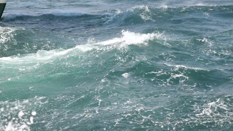 choppy ocean waves with whitecaps