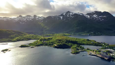 aerial footage beautiful nature norway