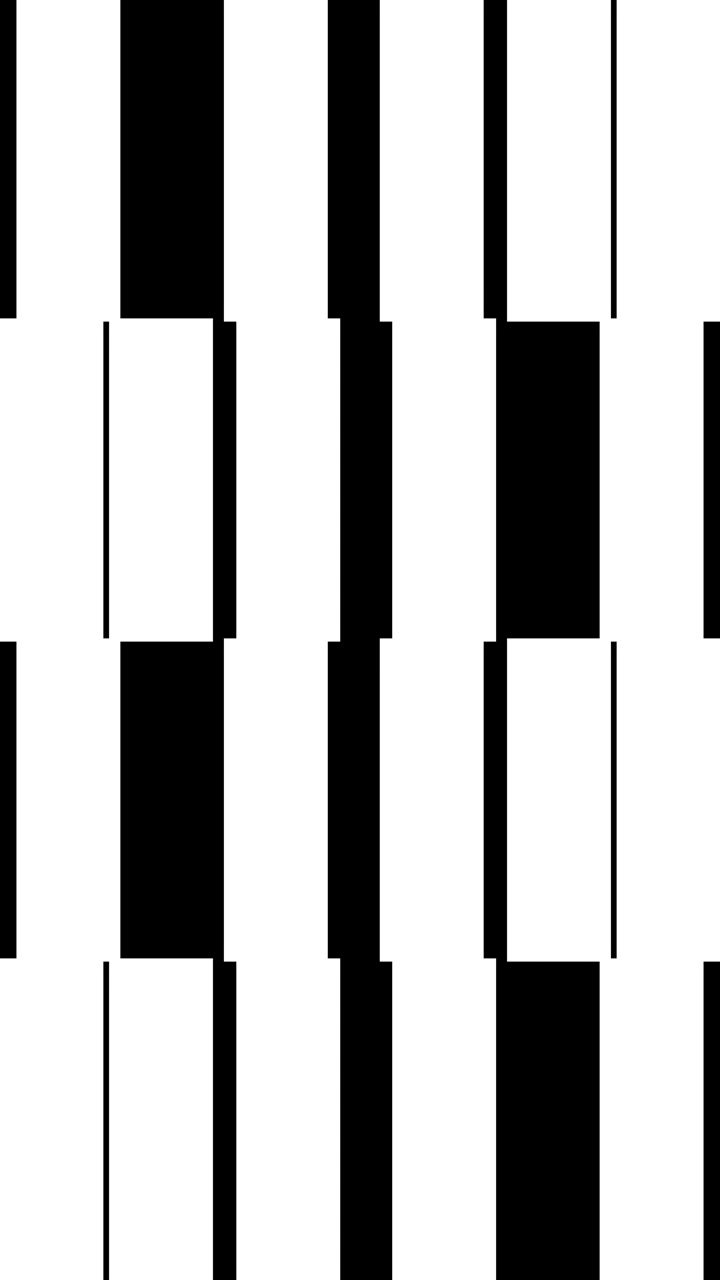 Abstract Animation of Expanding and Contracting Black and White Vertical Bars