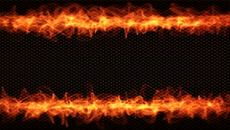llamas de fuego en la hoja de carbono de fondo de video