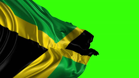 flag of jamaica on green screen