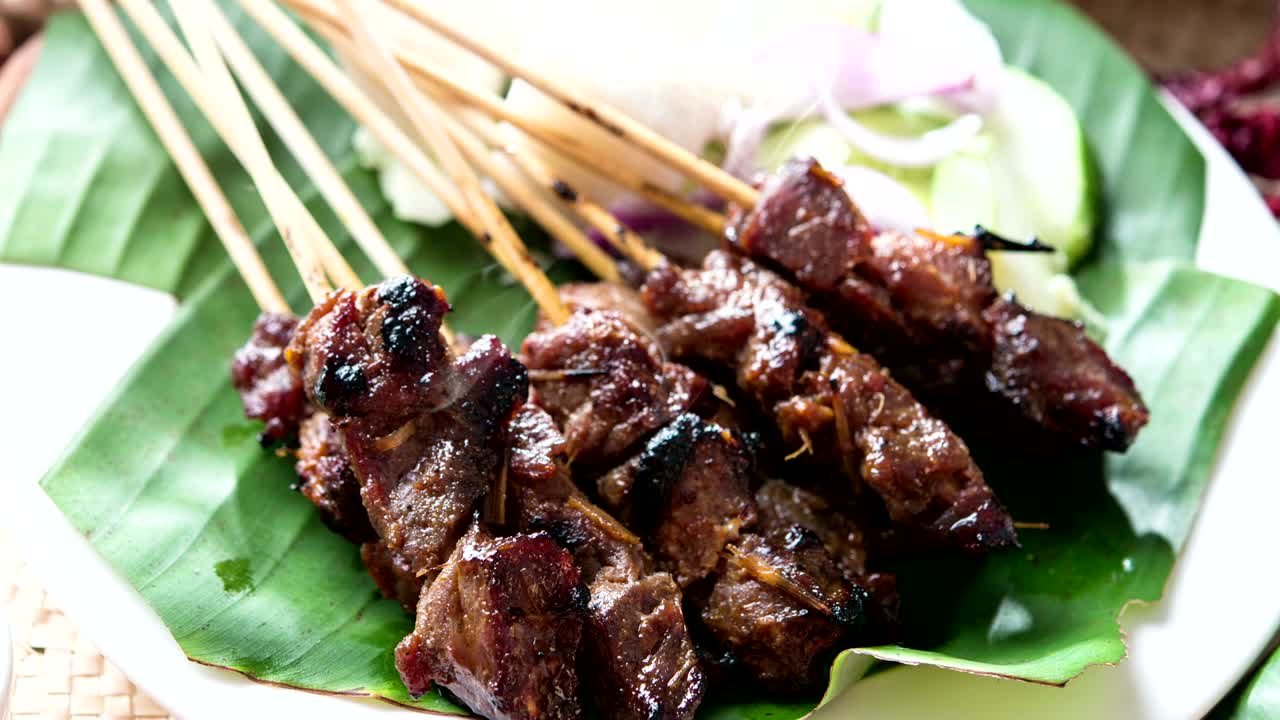 Malaysian satay footage
