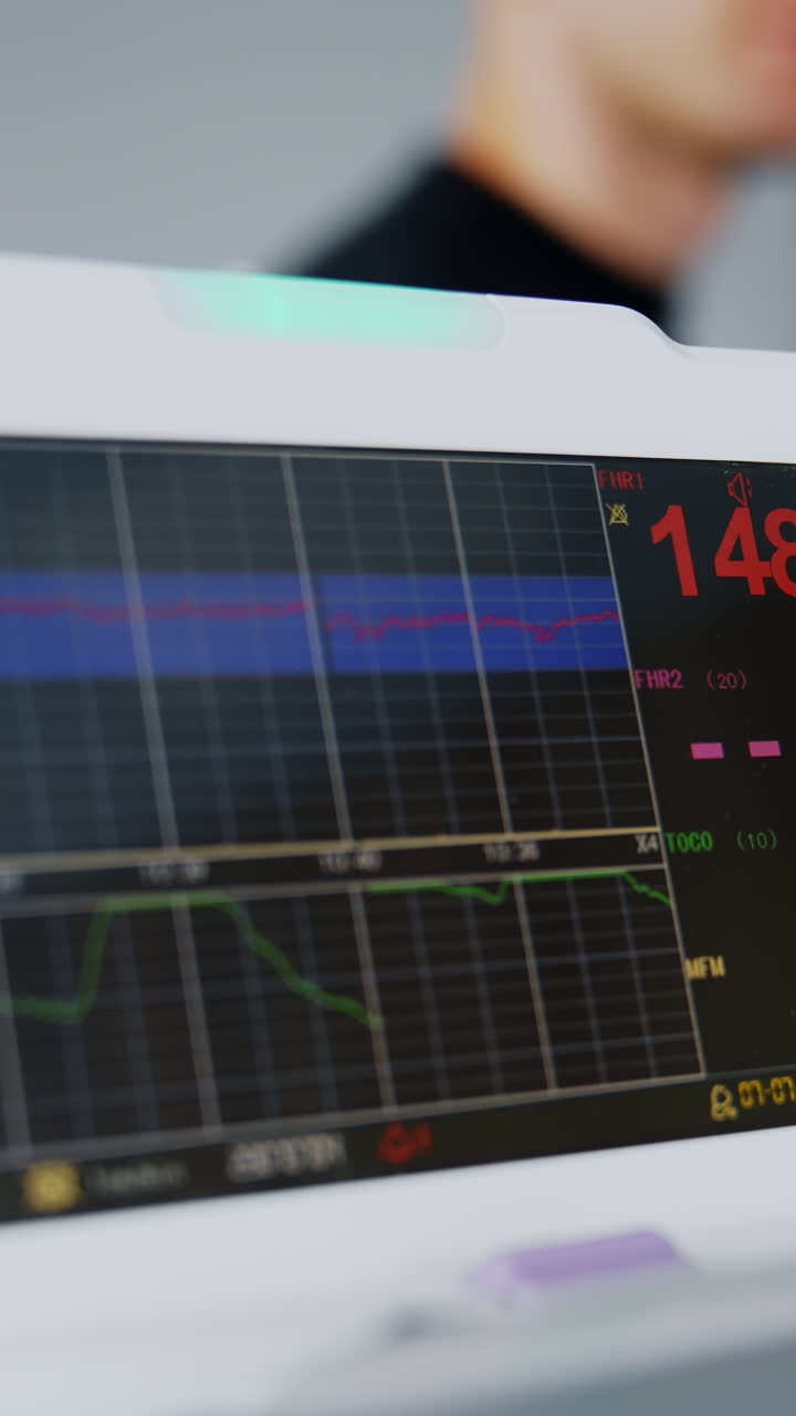 Modern hospital equipment for healthcare. Professional pregnancy ward. Vertical video