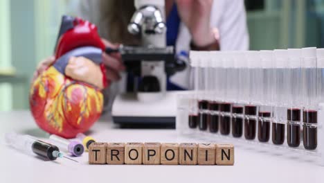 medical laboratory setup for troponin blood test and cardiac health analysis