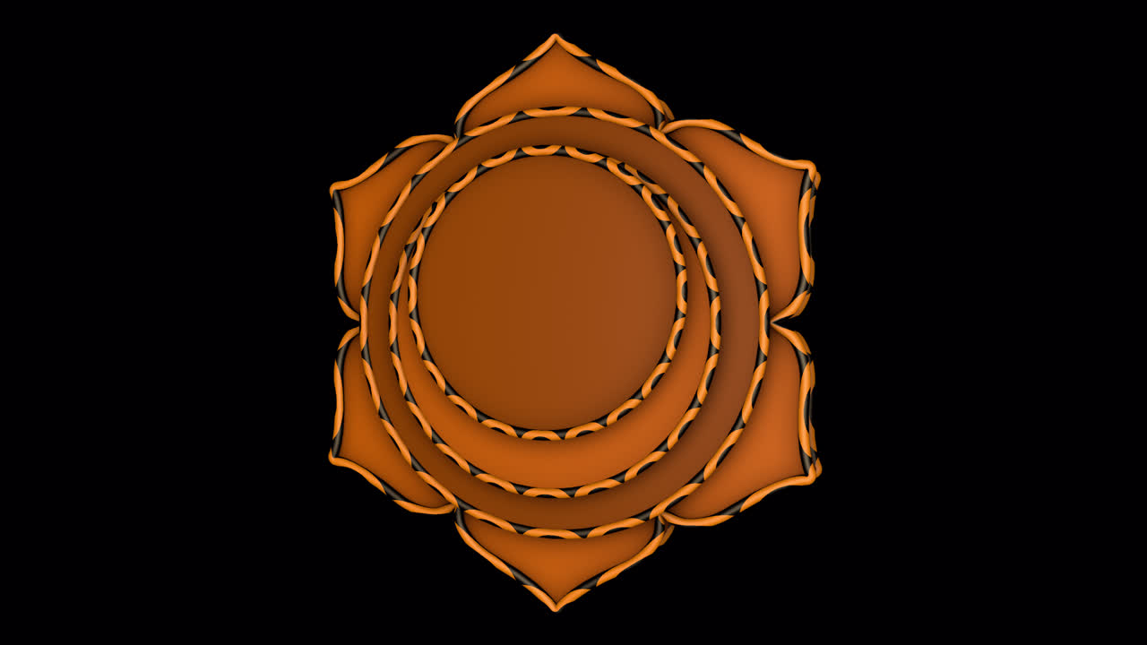 Beautiful high-quality animated Sacral Chakra with alpha channel. Ideal for spiritual and meditation projects.