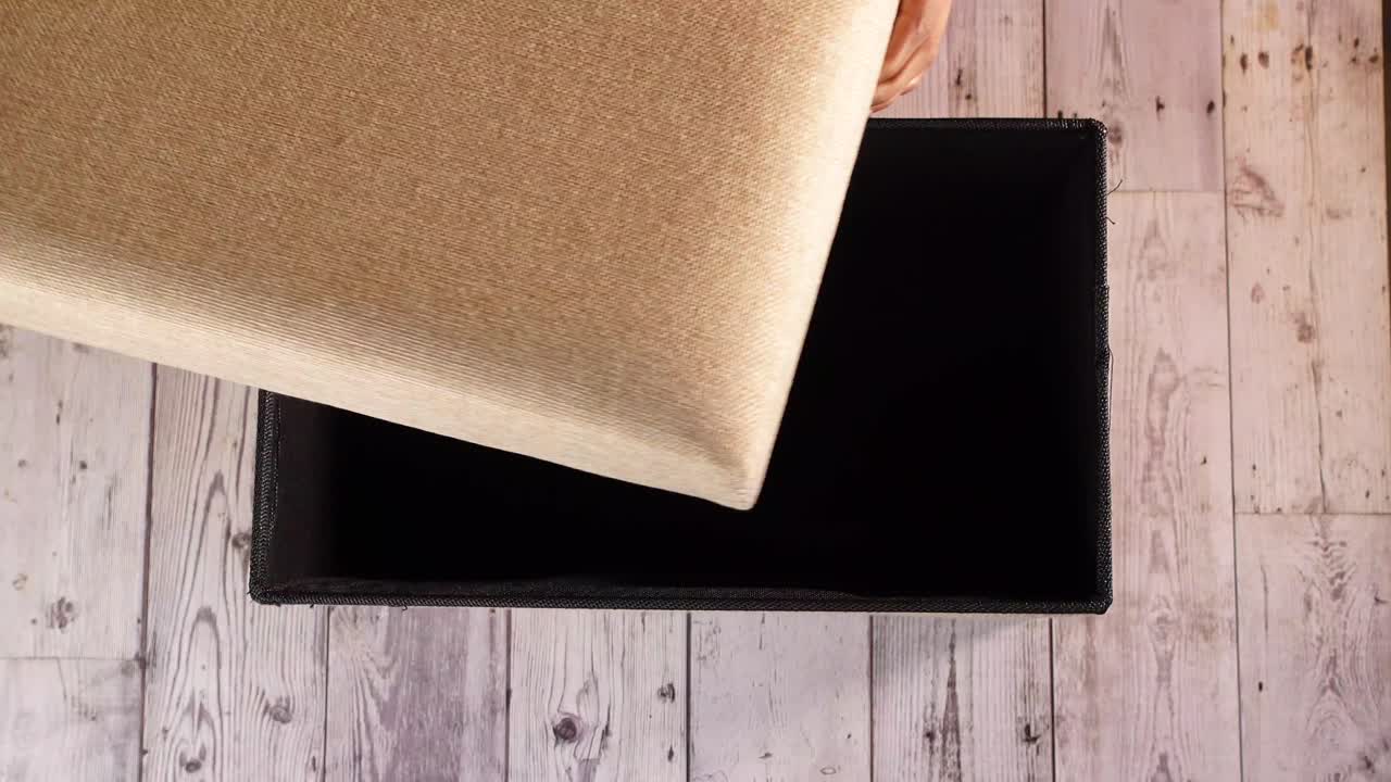 Opening a Storage Ottoman