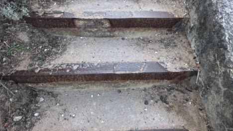 ascending worn concrete steps in melbourne, australia