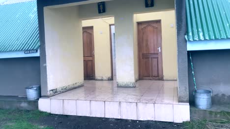 a toilet at the shira campground in tanzania while hiking mount kilimanjaro.