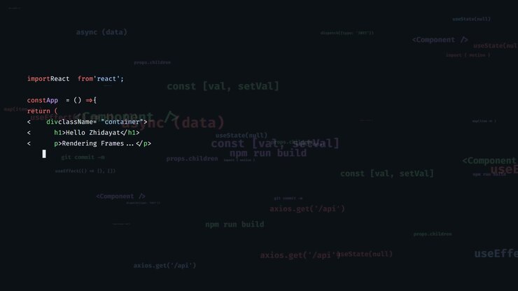 Software Developer Writing React Code in a Text Editor