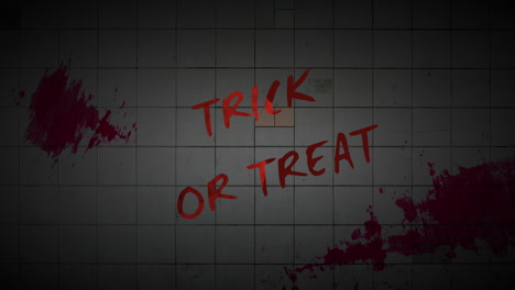 Trick-Or-Treat-on-wall-with-red-blood