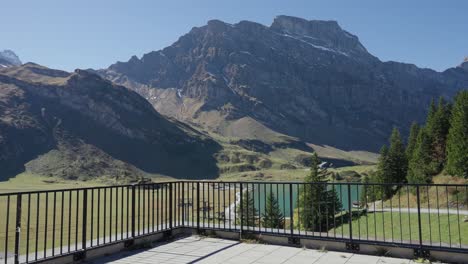 beautiful mountain landscape on a sunny day in engelberg, switzerland