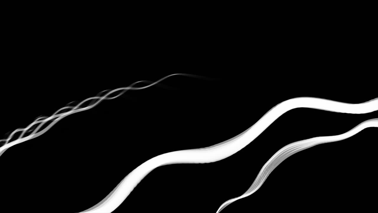 ondas blancas abstractas sobre un fondo negro