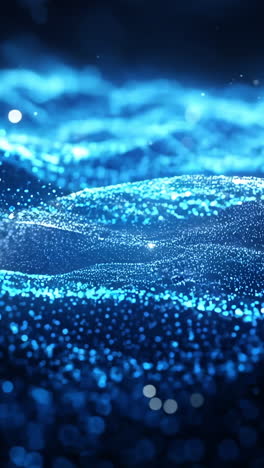 the image is a blue wave with a lot of glitter on it. the glitter is scattered all over the wave, giving it a sparkling and magical appearance. the blue color of the wave