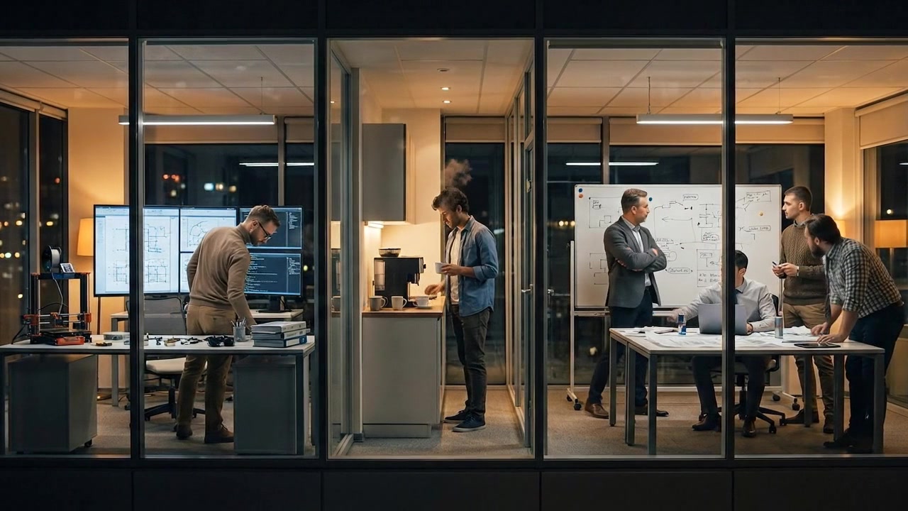 Business Professionals Working In Modern Office with Professional Commercial Footage for Business Use