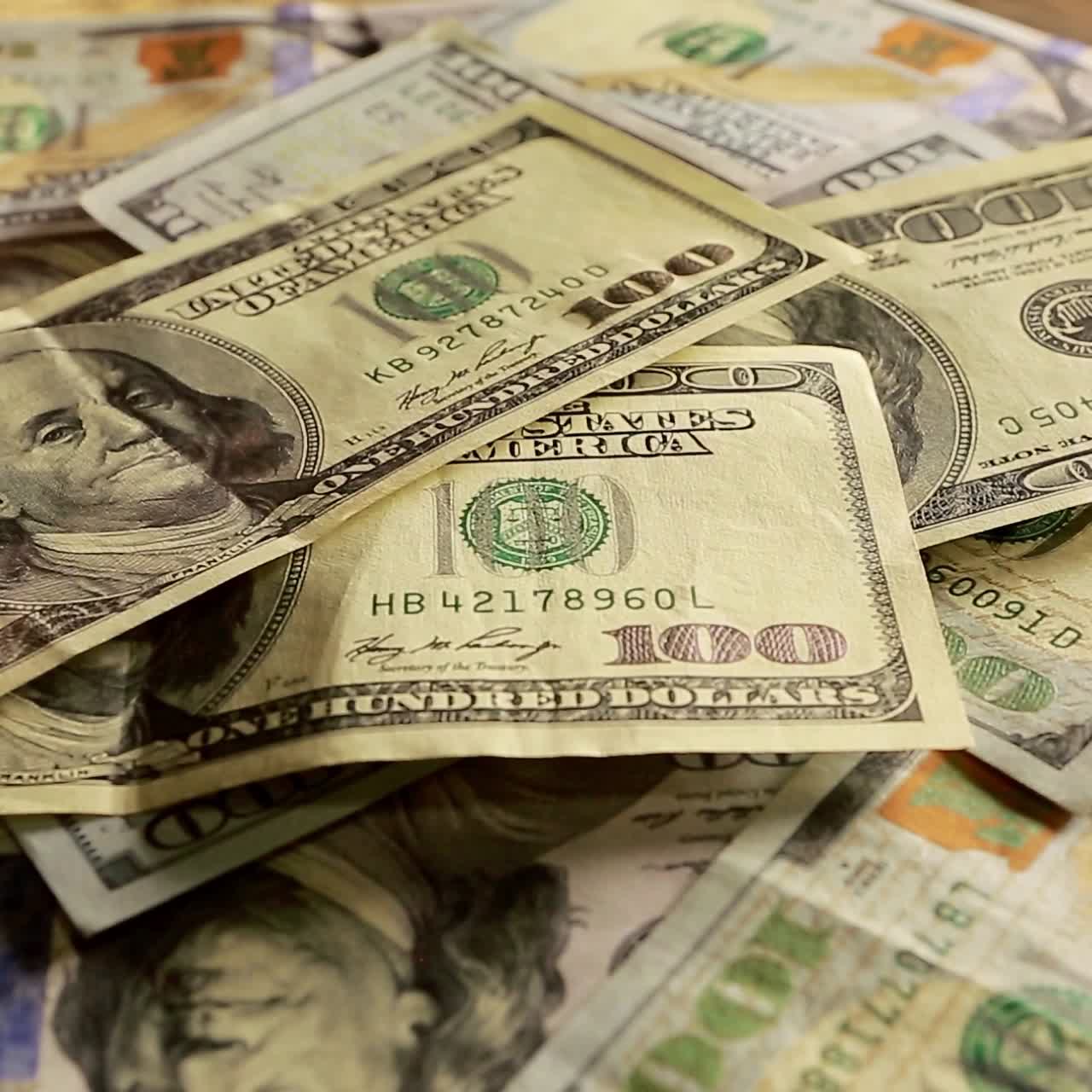 Lot Of One Hundred Of Dollar Bills