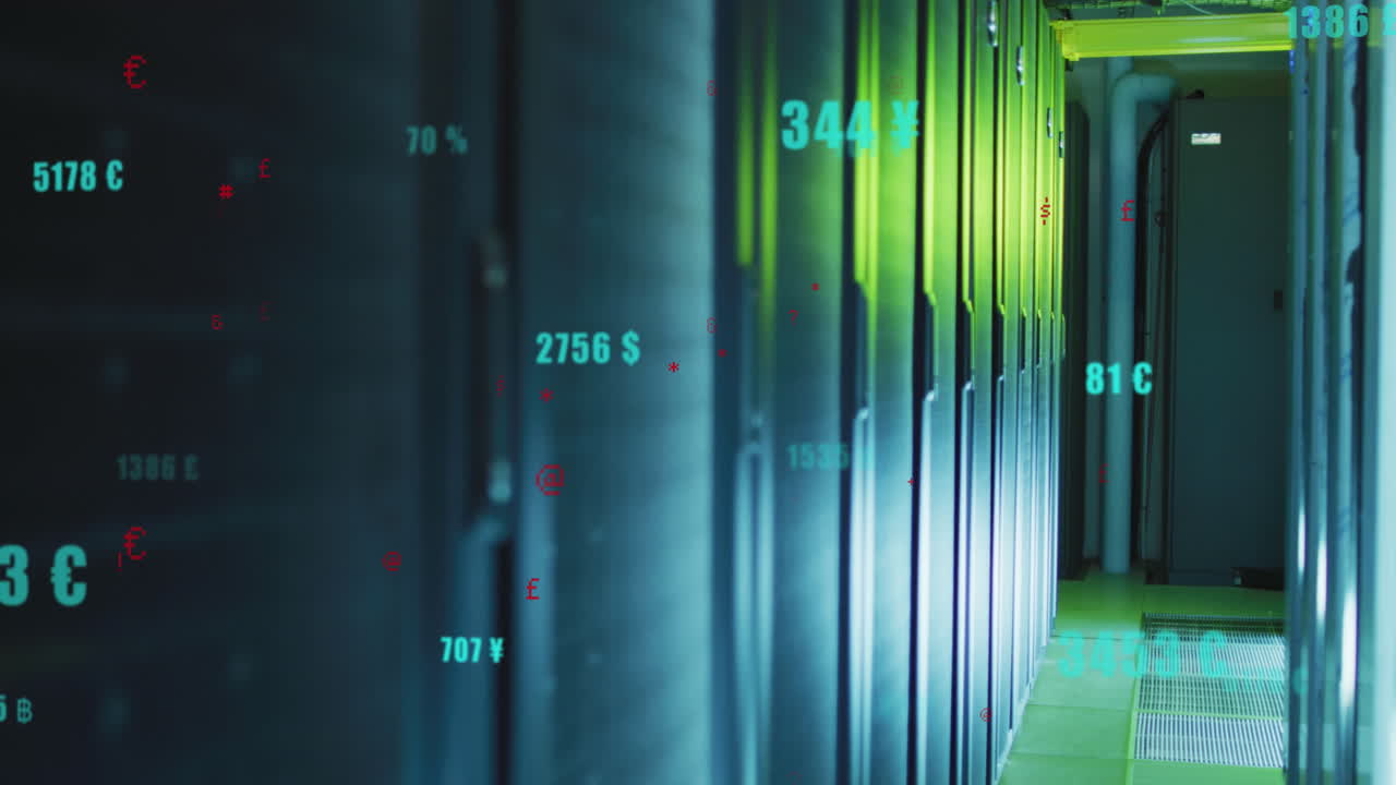 Animation of data processing over computer servers