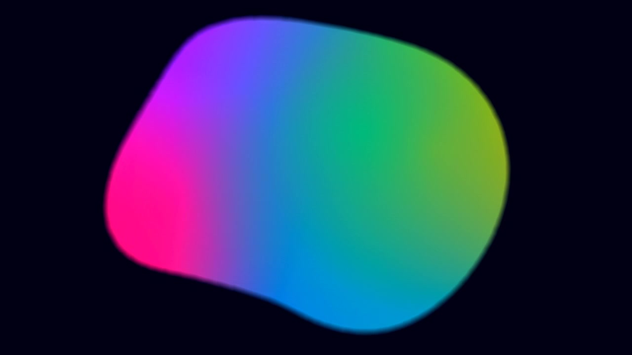Abstract Colorful Fluid Shape Morphing on Dark Background