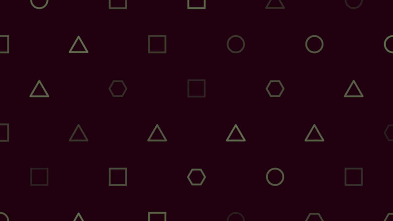 작은 기하학적 삼각형, 사각형 및 원 패턴