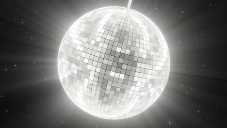 espejo giratorio bola de discoteca brillante brilla hermosos rayos de luz - 4k movimiento de bucle sin costuras animación de fondo