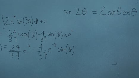 Animation-Mathematischer-Gleichungen-Auf-Blauem-Hintergrund