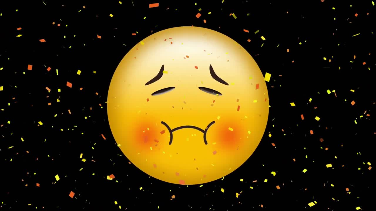 Emoji with mouth closed and red cheeks