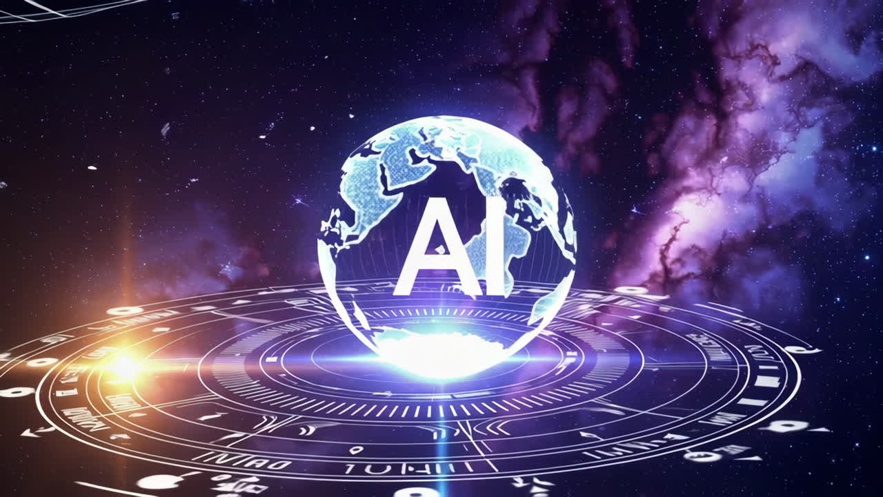 AI Global Network - Futuristic Visualization