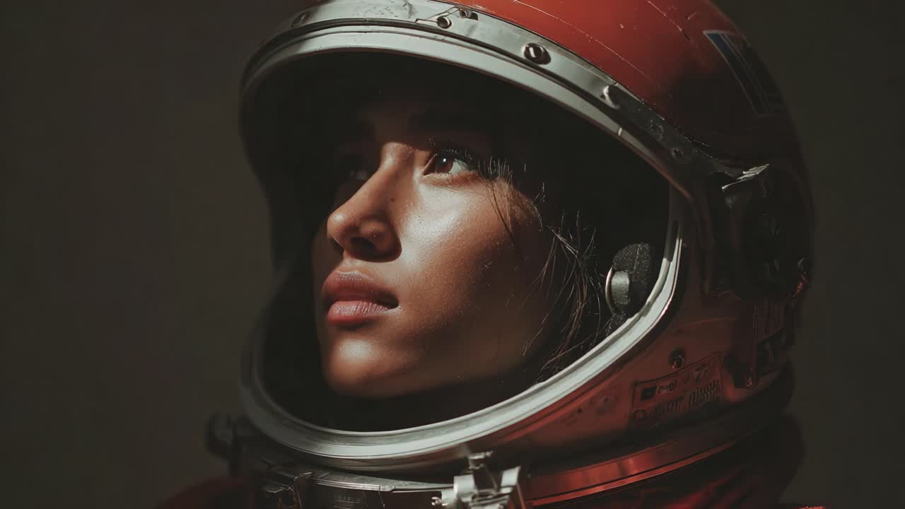 A Captivating Portrait of an Astronaut: Exploring the Depth of Space and Human Emotion Through the Eyes of a Fearless Explorer in a Spacesuit