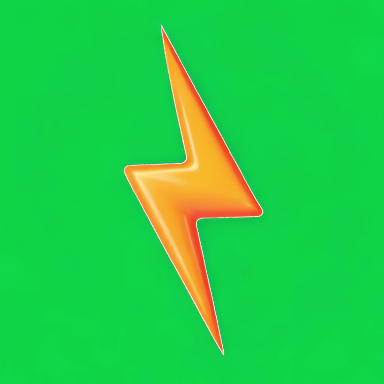 Lightning icon animation isolated asset, transparent 4K video, alpha channel, ProRes 4444