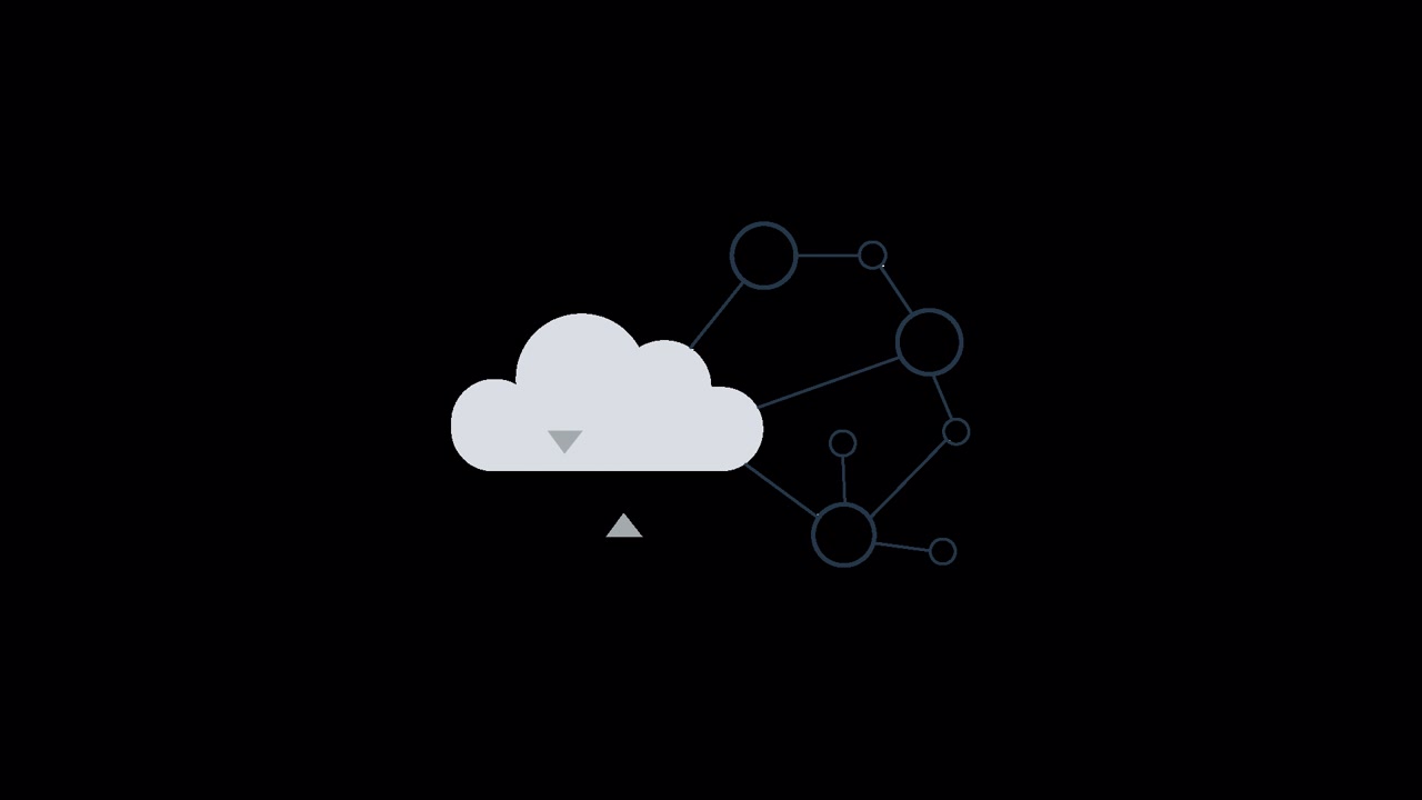Animated Cloud Computing Network with Data Transfer