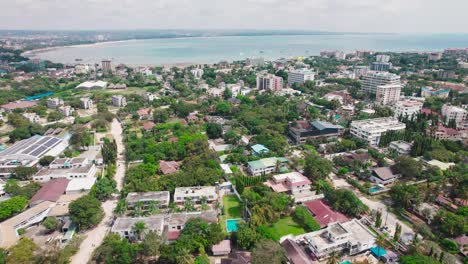 Cityscape-of-Masaki,-an-administrative-ward-in-Kinondoni-District-of-the-Dar-es-Salaam-Region-in-Tanzania