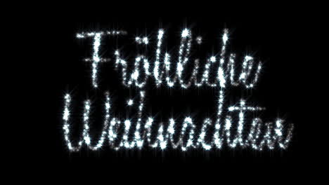 Animation of  seasonal greeting written in shiny letter on black background