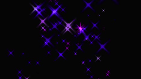 animación de partículas de estrellas brillantes gráficos de movimiento