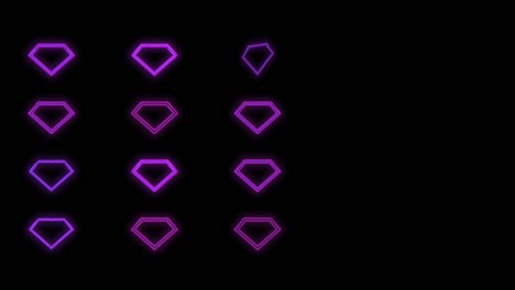 diamonds pattern with pulsing neon purple light 3