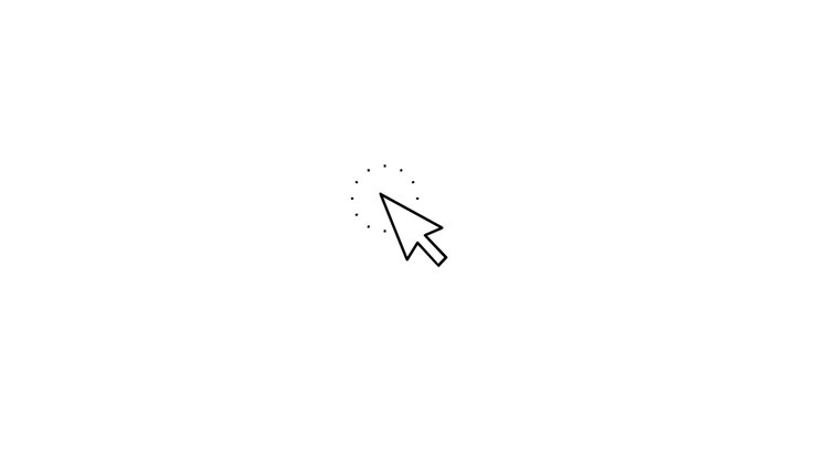 Mouse Cursor Moving and Clicking on White Background