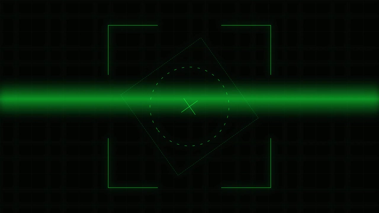 Digital HUD Interface with Scanning Green Laser Line