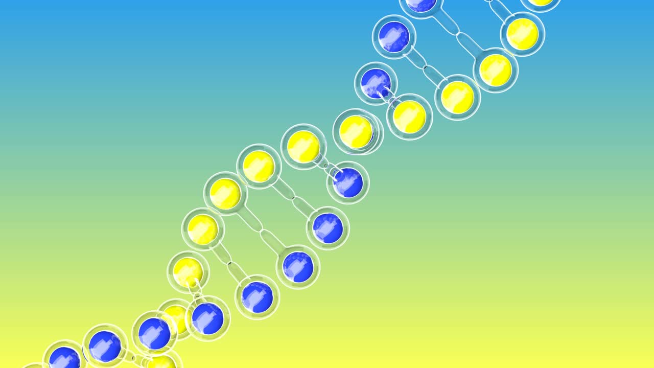 DNA Ukraine molecule macro atom cell serum liquid cream collagen able to loop seamless 4k