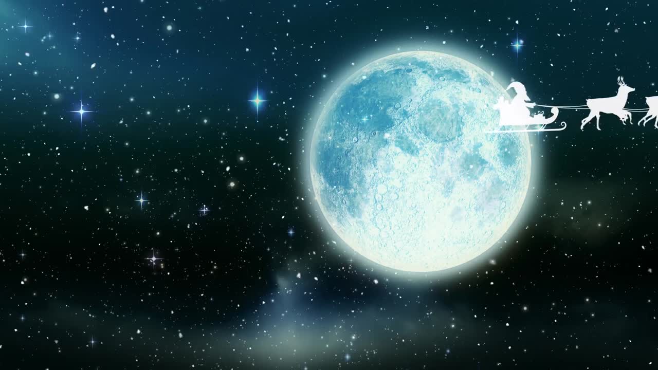 하늘의 달 위에 눈이 내리는 애니메이션,  ⁇ 매와  ⁇ 소리