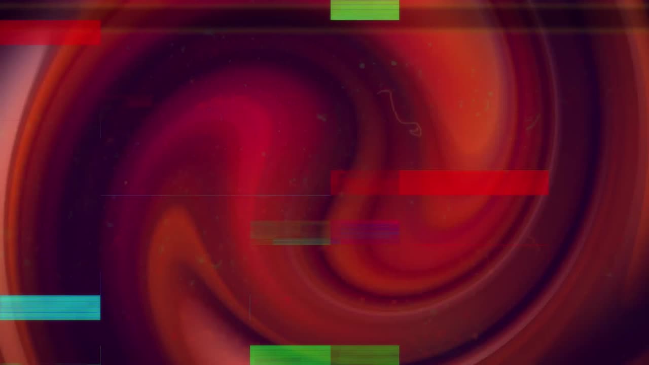 interferencia de color líneas estáticas sobre luces rojas onduladas