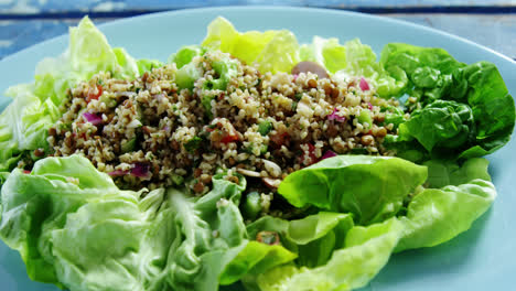 salad served on plate