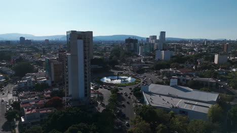 aerial view of the vallarta avenue, facing east to west in guadalajara, jalisco, mexico