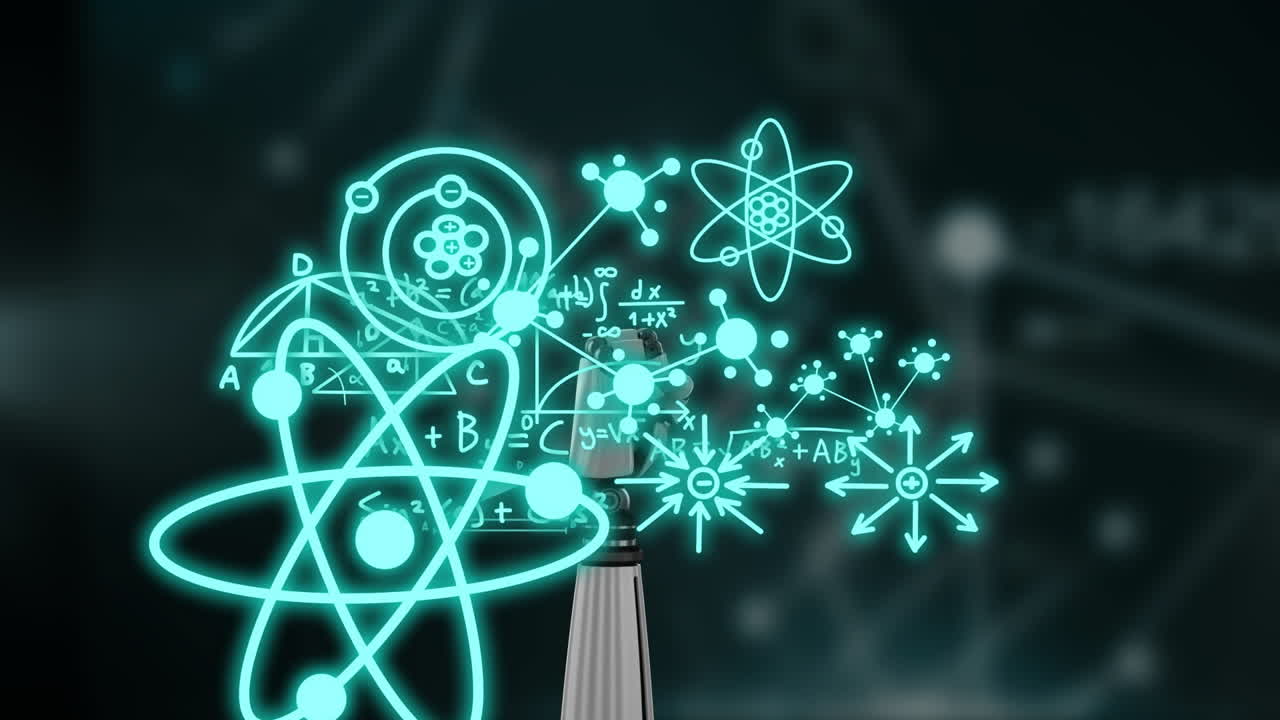 로의 팔 위에서 과학 데이터 처리의 애니메이션