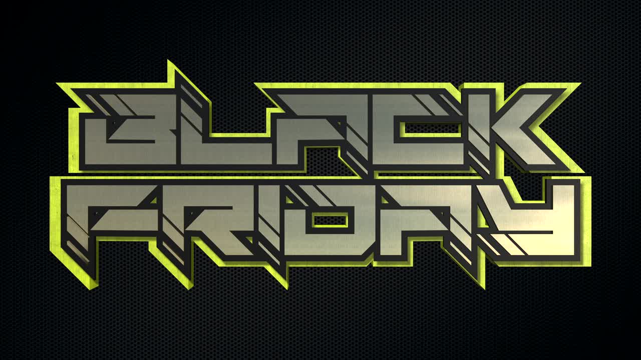 블랙 프라이데이 메탈 3d 텍스트 루핑 애니메이션