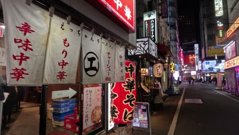 a walk through a vibrant neon-lit street