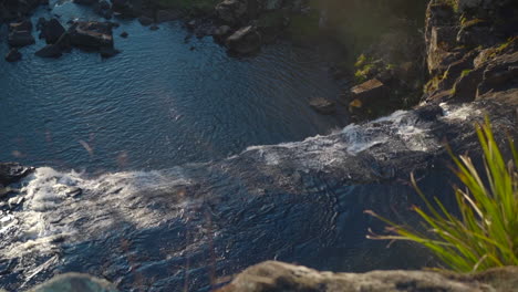 top-down view of the ebor falls waterfall north of sydney