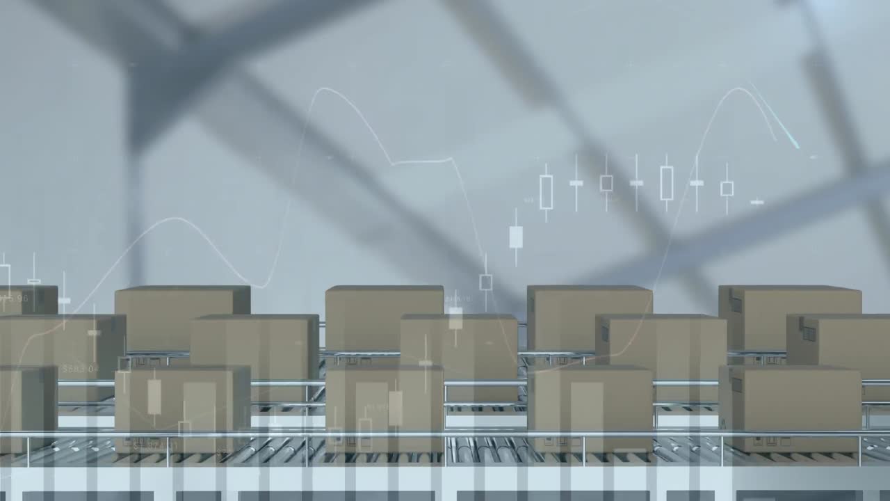 창고에 대한 컨베이어 벨트에 있는 여러 배달 상자에 대한 통계 데이터 처리