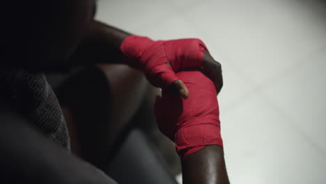 person preparing for boxing