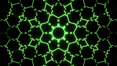 abstract green neon geometric pattern