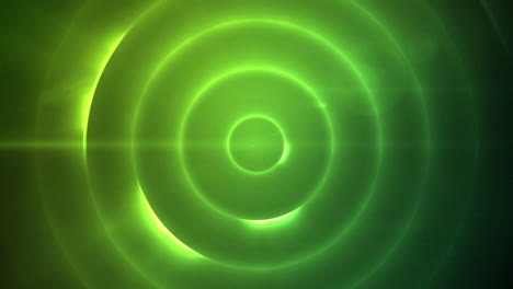 círculo en movimiento de luces verdes intermitentes