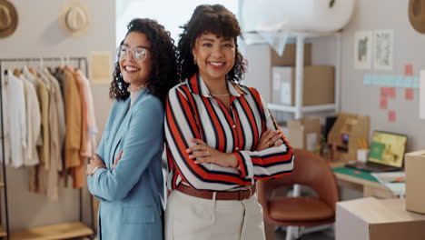 crossed arms, happy and face of business women